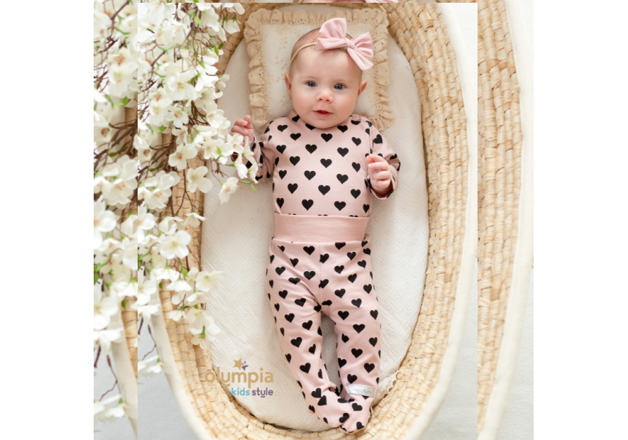 Komplet Body niemowlęce kopertowe i półśpioch | OLYMPIA KIDS STYLE