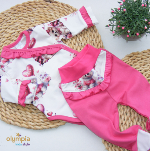 Body niemowlęce kopertowe i półśpioch | OLYMPIA KIDS STYLE