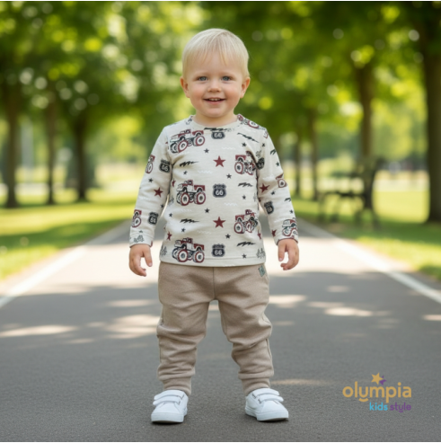 Komplet chłopięcy bluzka i spodnie | OLYMPIA KIDS TYLE