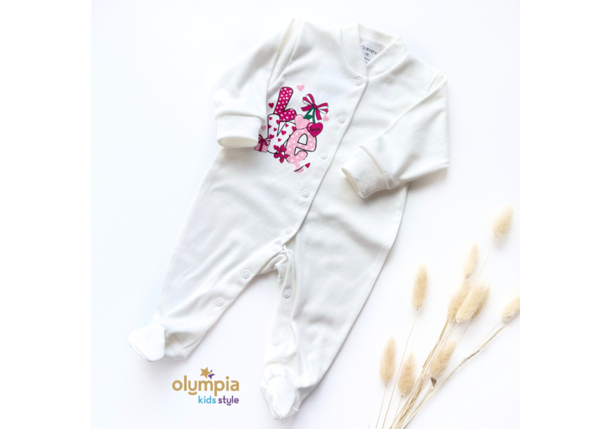 Pajac niemowlęcy ze stopkami | Niemowlak \ Pajace \ Olympia Kids Style