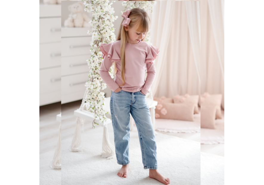 Bluzka dziecięca z dużymi  falbankami | OLYMPIA KIDS STYLE