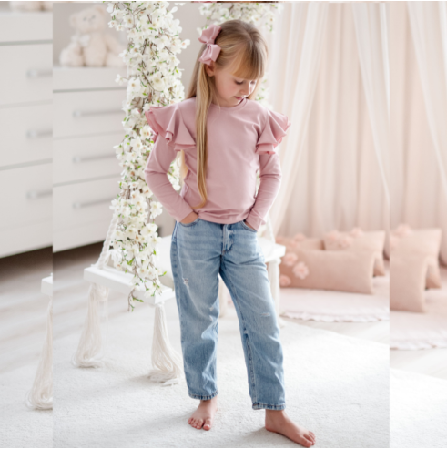 Bluzka dziecięca z dużymi  falbankami | OLYMPIA KIDS STYLE