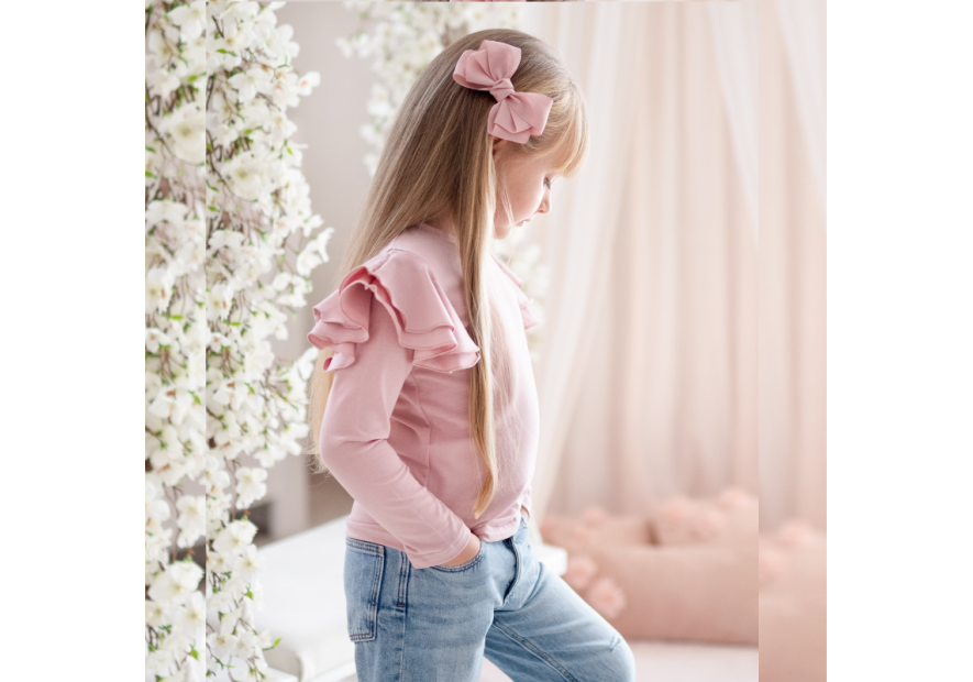 Bluzka dziecięca z dużymi  falbankami | OLYMPIA KIDS STYLE