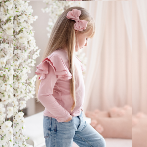 Bluzka dziecięca z dużymi  falbankami | OLYMPIA KIDS STYLE