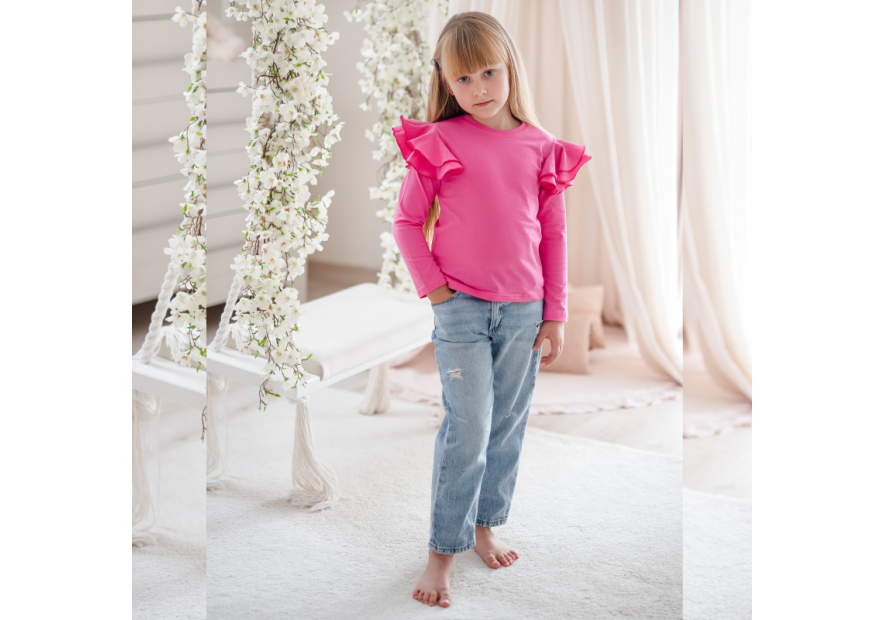 Bluzka dziecięca z dużymi  falbankami | OLYMPIA KIDS STYLE