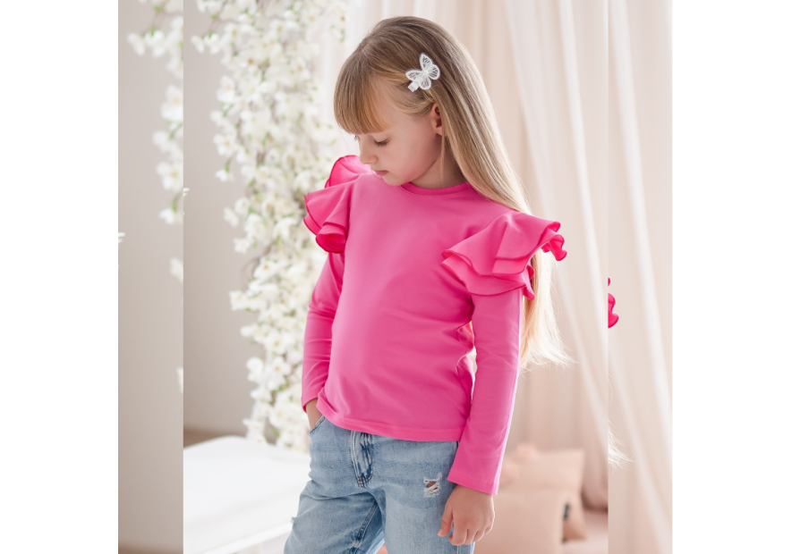 Bluzka dziecięca z dużymi  falbankami | OLYMPIA KIDS STYLE