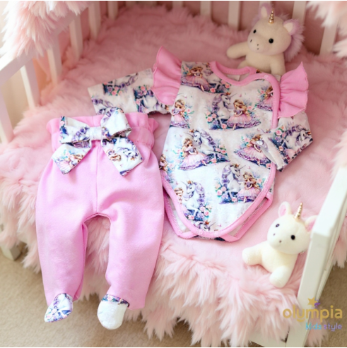 Body niemowlęce kopertowe i półśpioch | OLYMPIA KIDS STYLE