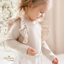 Bluzka dziecięca FALBANY beżowa