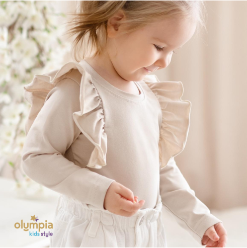 Bluzka dziecięca FALBANY beżowa