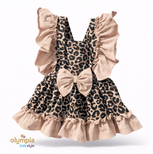 Komplet niemowlęcy bawełniany – body + bloomersy z szelkami | Bezpieczny dla Dziecka| OLYMPIA KIDS STYLE