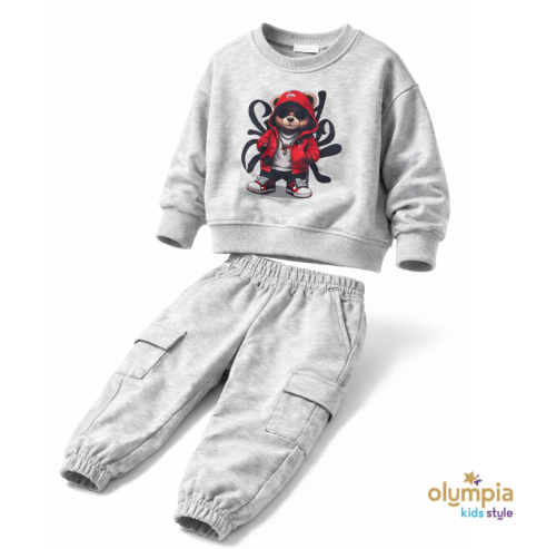 Dres chłopięcy MIŚ szary