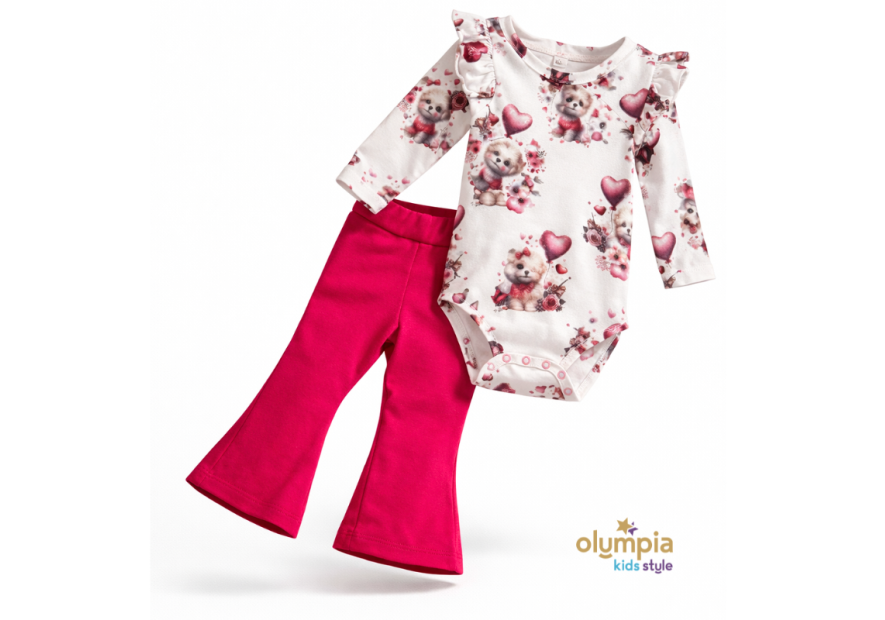 Body niemowlęce i spodnie dzwony LOVE