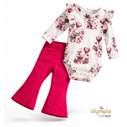 Body niemowlęce i spodnie dzwony LOVE