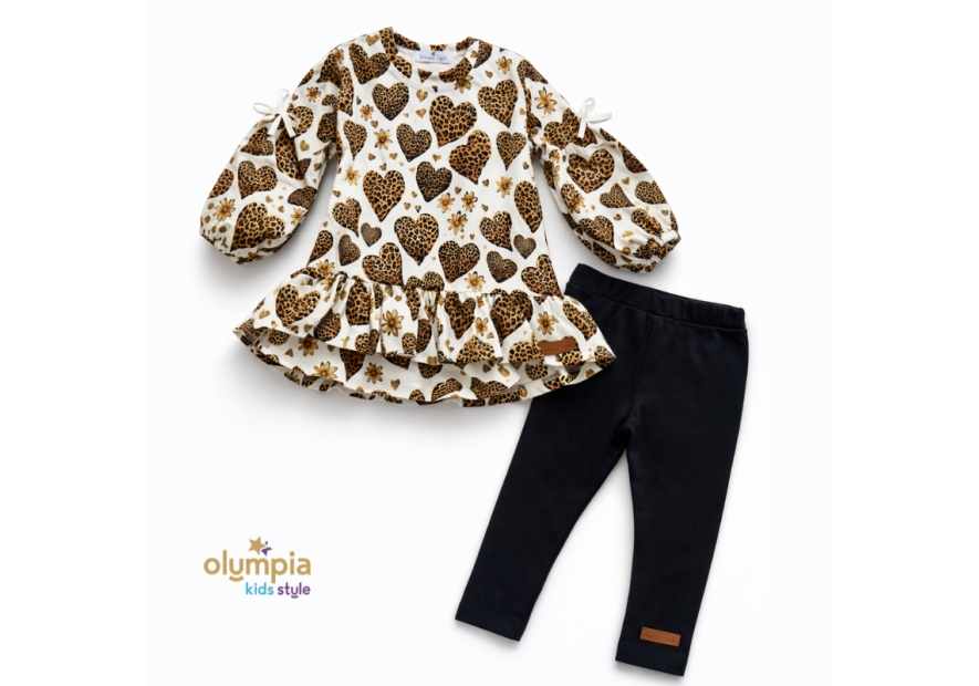 Bluzka i spódniczka SERCE - PANTERKA