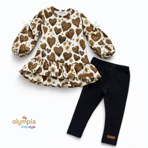 Bluzka i spódniczka SERCE - PANTERKA