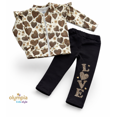 Dres dziewczęcy SERCE - PANTERKA