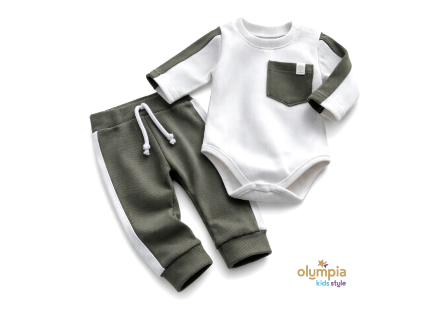Komplet chłopięcy Body i spodnie PRĄŻEK LAMPAS