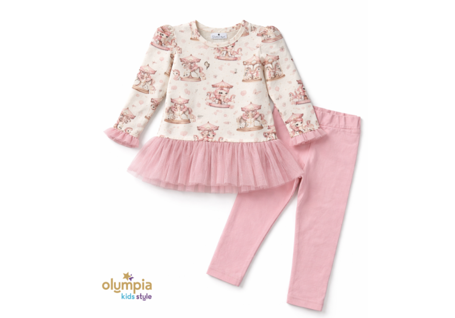 Tunika z tiulem i legginsy KARUZELA