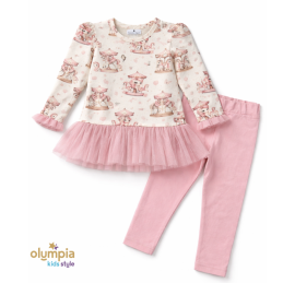 Tunika z tiulem i legginsy KARUZELA