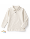 Bluzka chłopięca POLO z kołnierzykiem ecru
