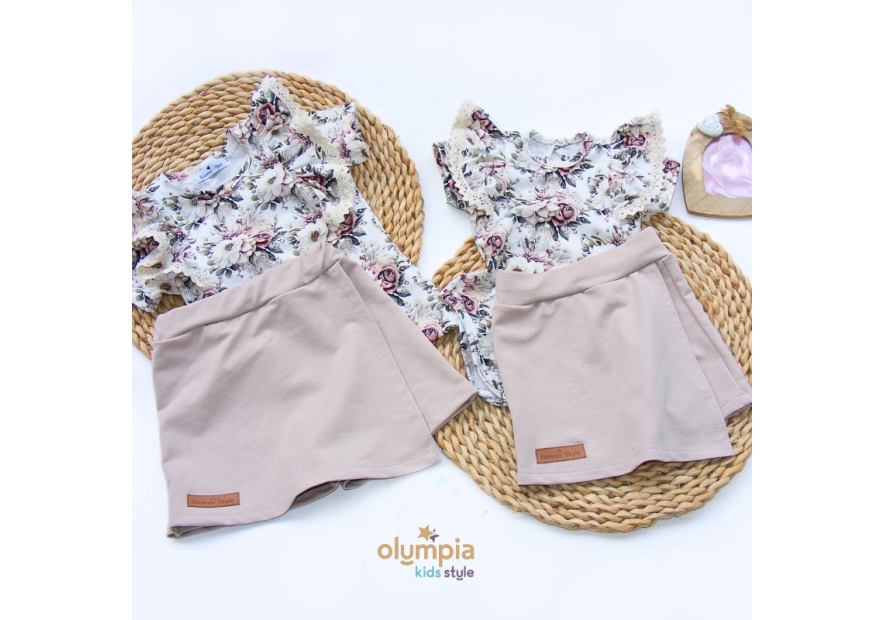 Letni Komplet dla dziewczynki GARDENIA | OLYMPIA KIDS STYLE