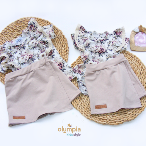 Letni Komplet dla dziewczynki GARDENIA | OLYMPIA KIDS STYLE