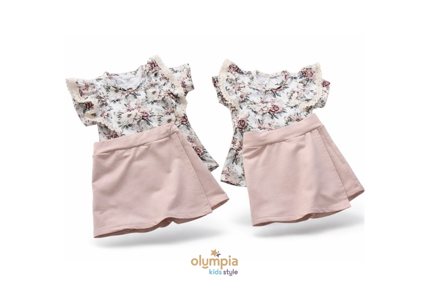 Komplet dla dziewczynki body lub bluzka i spódnicospodnie GARDENIA