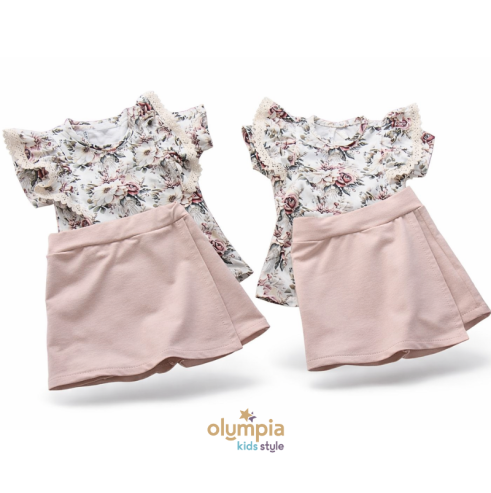 Komplet dla dziewczynki body lub bluzka i spódnicospodnie GARDENIA