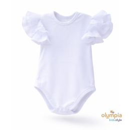 Body niemowlęce MOTYLEK białe krótki rękaw