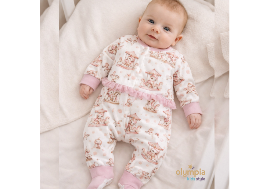 Pajac niemowlęcy ze stopkami | Niemowlak \ Pajace \ Olympia Kids Style