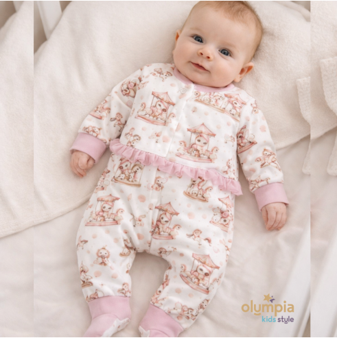 Pajac niemowlęcy ze stopkami | Niemowlak \ Pajace \ Olympia Kids Style