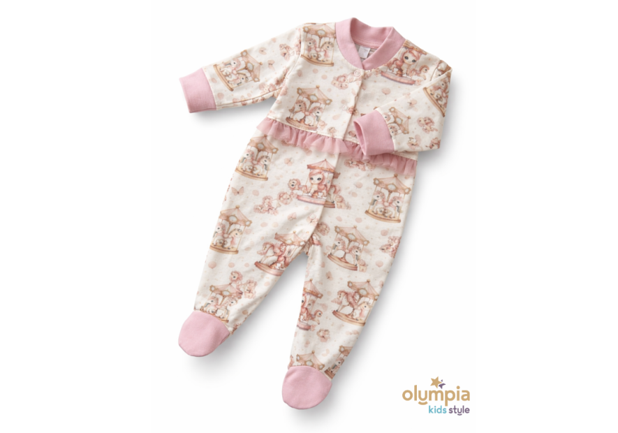 Pajac niemowlęcy ze stopkami | Niemowlak \ Pajace \ Olympia Kids Style