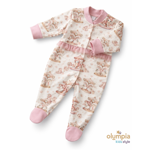 Pajac niemowlęcy ze stopkami | Niemowlak \ Pajace \ Olympia Kids Style