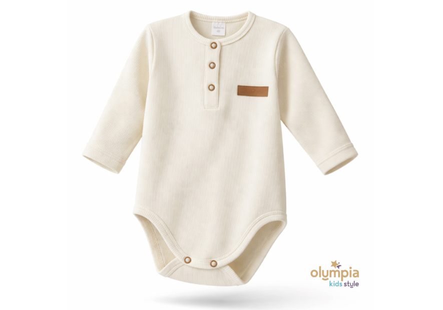 Bawełniane body dla niemowlaka z długim rękawem | Olympia Kids Style