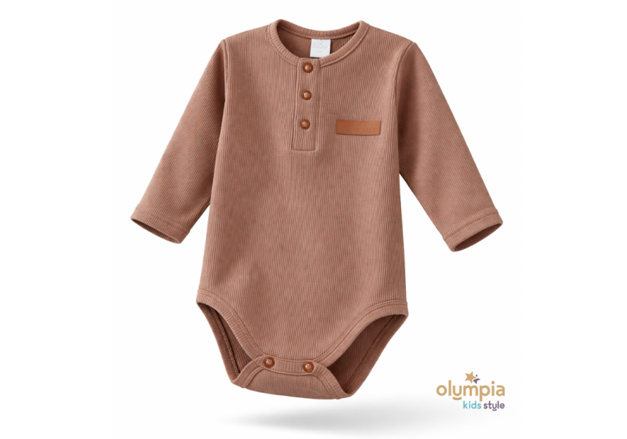 Bawełniane body dla niemowlaka z długim rękawem | Olympia Kids Style