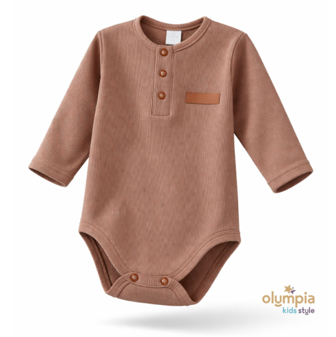 Bawełniane body dla niemowlaka z długim rękawem | Olympia Kids Style