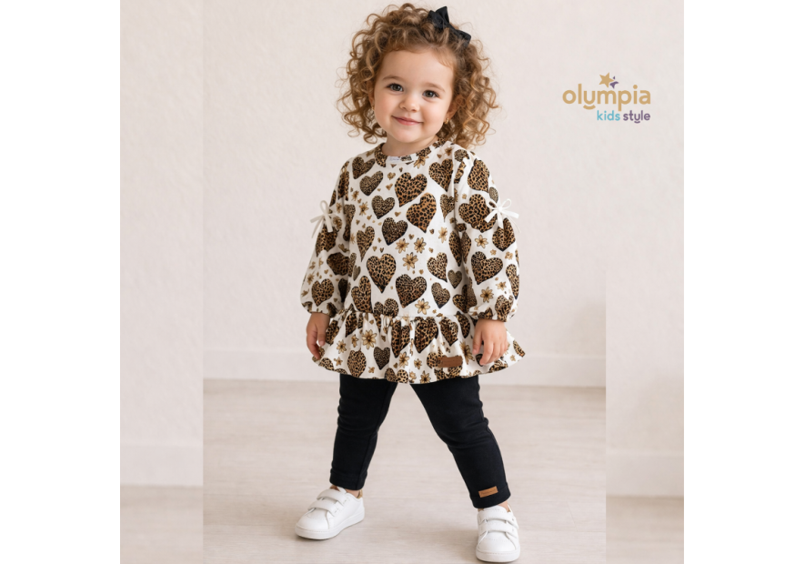 Tunika i legginsy SERCE - PANTERKA