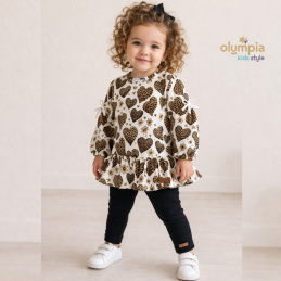 Tunika i legginsy SERCE - PANTERKA