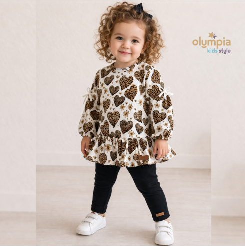 Tunika i legginsy SERCE - PANTERKA