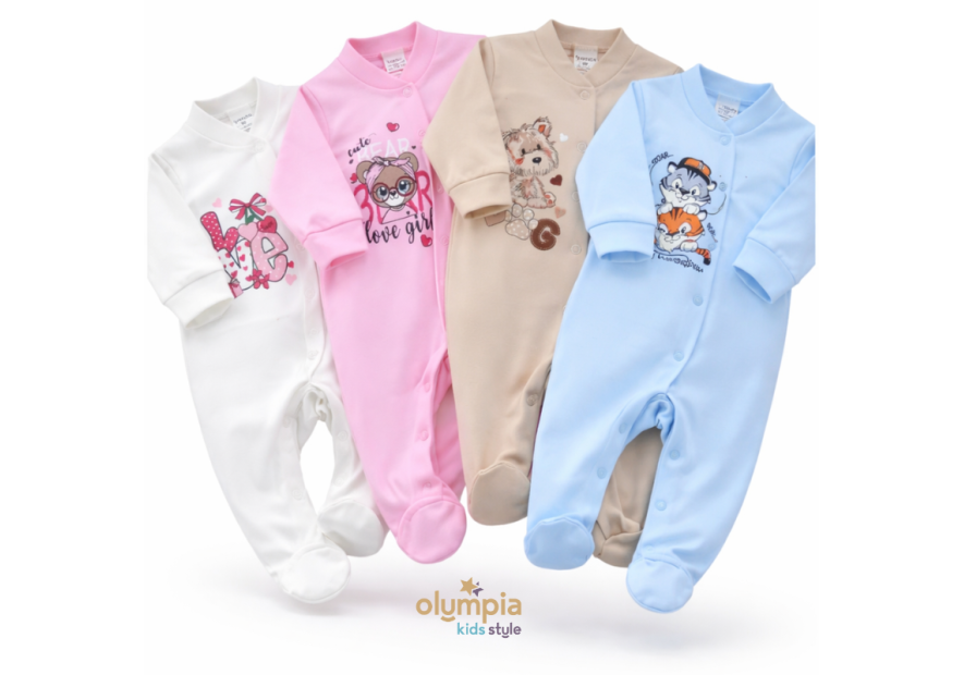 Pajac niemowlęcy ze stopkami SITODRUK