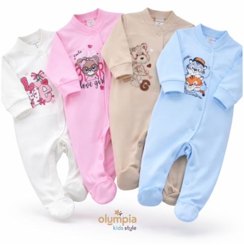 Pajac niemowlęcy ze stopkami SITODRUK