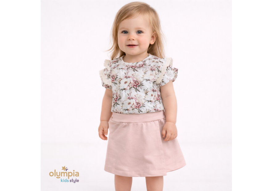 Letni Komplet dla dziewczynki GARDENIA | OLYMPIA KIDS STYLE