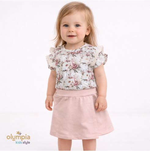 Letni Komplet dla dziewczynki GARDENIA | OLYMPIA KIDS STYLE
