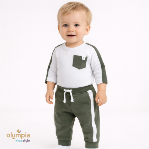 Komplet chłopięcy Body i spodnie | OLYMPIA KIDS STYLE