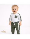 Komplet chłopięcy Body i spodnie PRĄŻEK LAMPAS