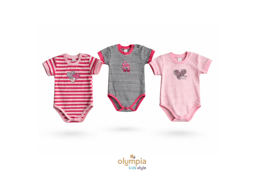 Body niemowlęce PASECZKI dla dziewczynki | OLYMPIA KIDS STYLE