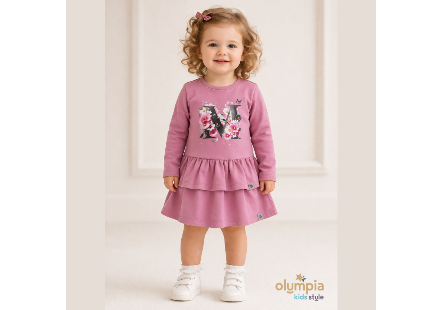 Sukienka dziewczęca JUSTYŚ różowa