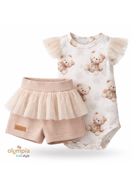 Komplet body i kolarki Miś -tiul