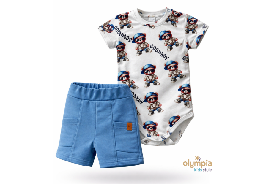 Komplet chłopięcy Bluzka i Szort | OLYMPIA KIDS STYLE
