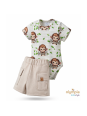 Komplet dla chłopca body z krótkimi spodenkami - OLYMPIA KIDS STYLE
